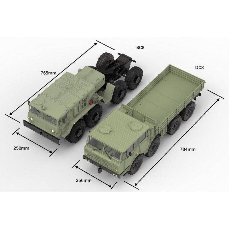 CROSSRC DC8 1/12 Scale 8x8 8WD RC Military Transport Truck Off-Road Crawler KIT/RTR - rc car,rc truck | FUNYAT