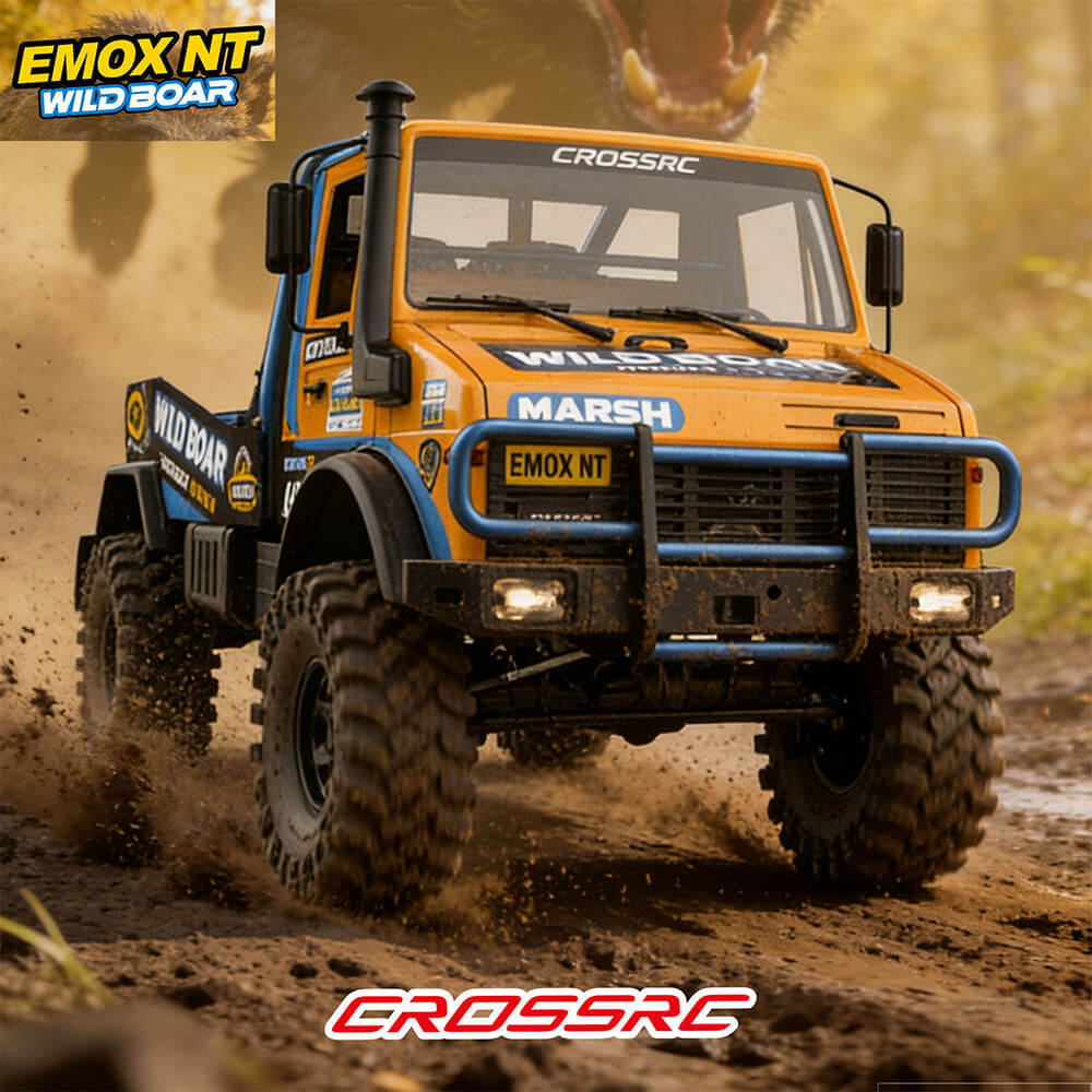 Front right angle display of CROSSRC EMOX NT Wild Boar RC crawler