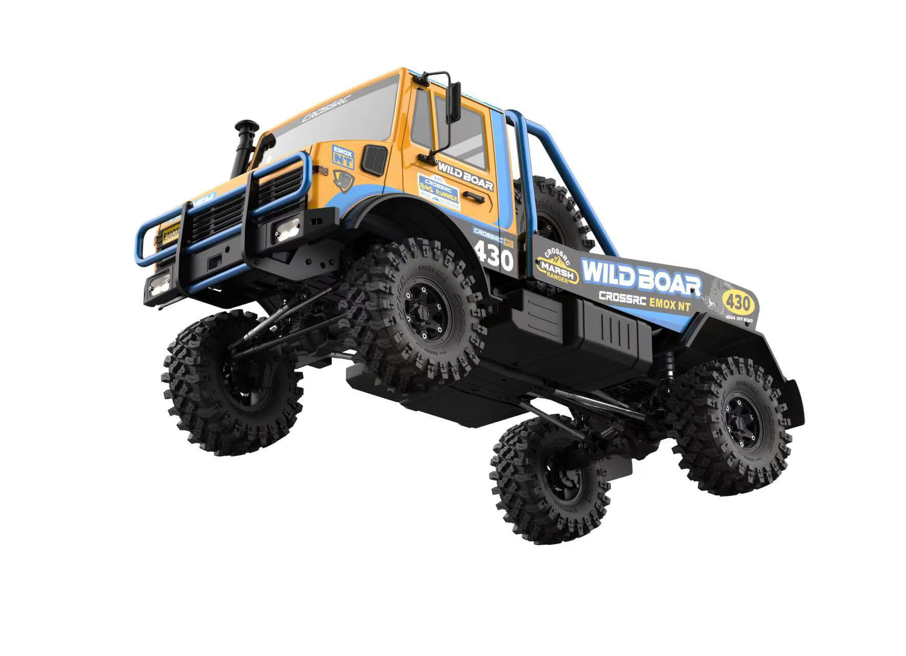 Rear view of CROSSRC EMOX NT Wild Boar 4WD RC crawler