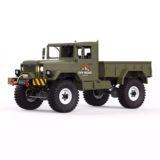 Front view of CROSSRC HC4 M35 military RC truck