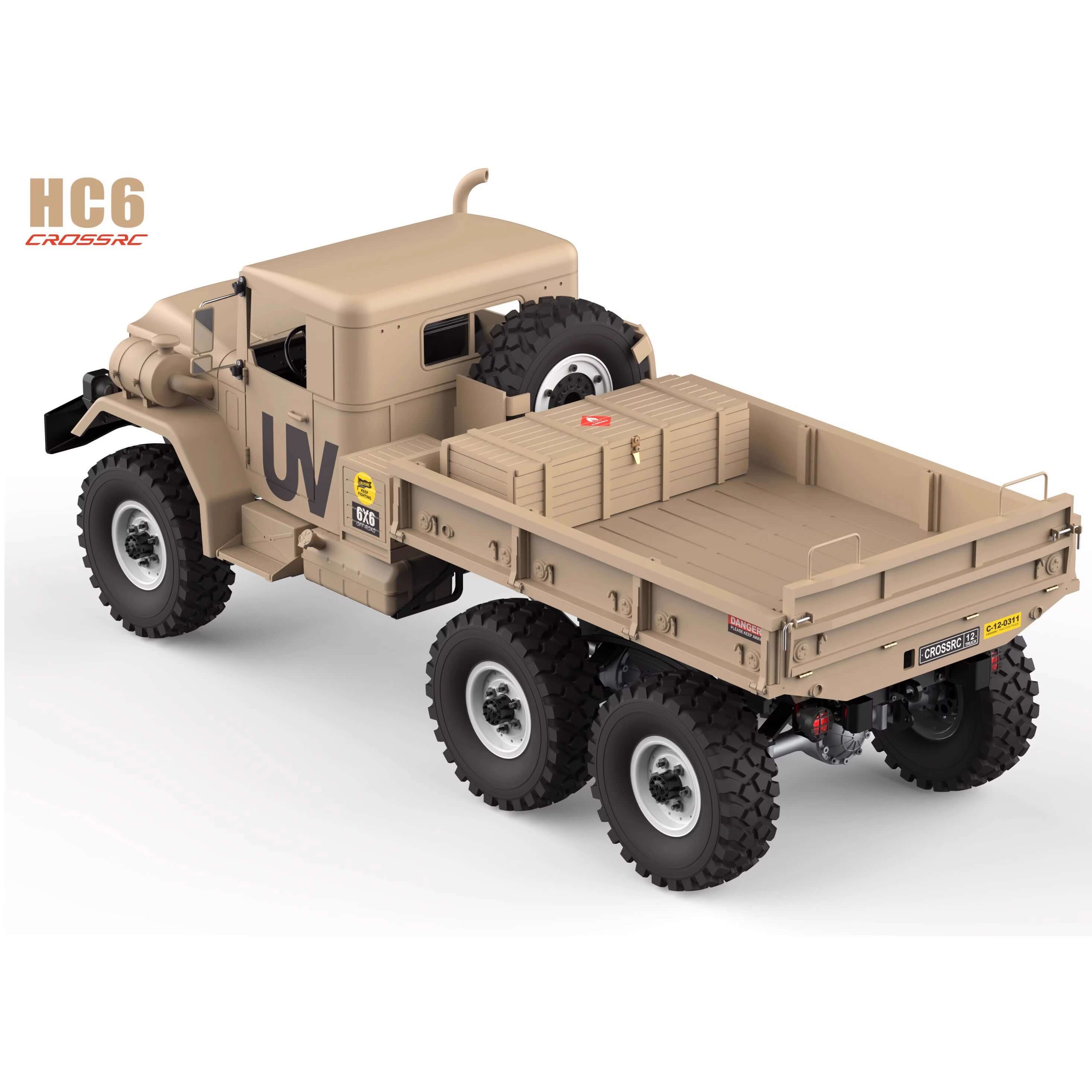 CROSSRC HC6 US M35 1/12 6WD RC Military Truck KIT/RTR – FUNYAT