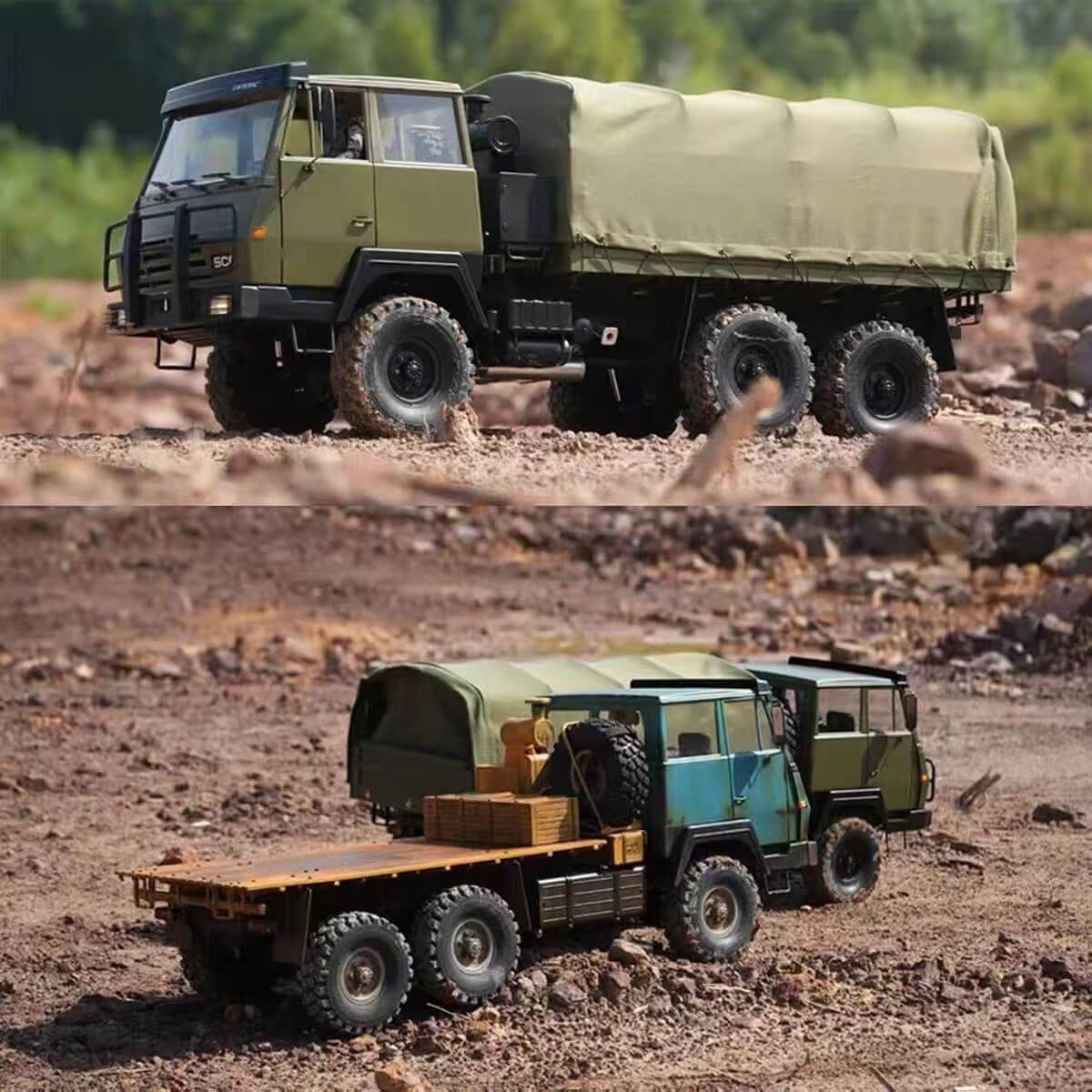 CROSSRC SC6 1/12 Scale 6x6 6WD RC Military Transport Truck Metal Chassis Crawler KIT/RT R - rc car,rc truck | FUNYAT