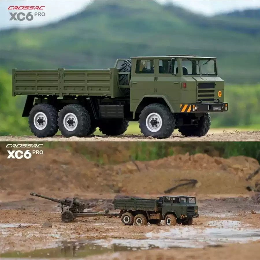 CROSSRC XC6 Pro 1/12 Scale 6WD RC Military Truck Dual Speed Off-Road Crawler RTR - rc car,rc truck | FUNYAT