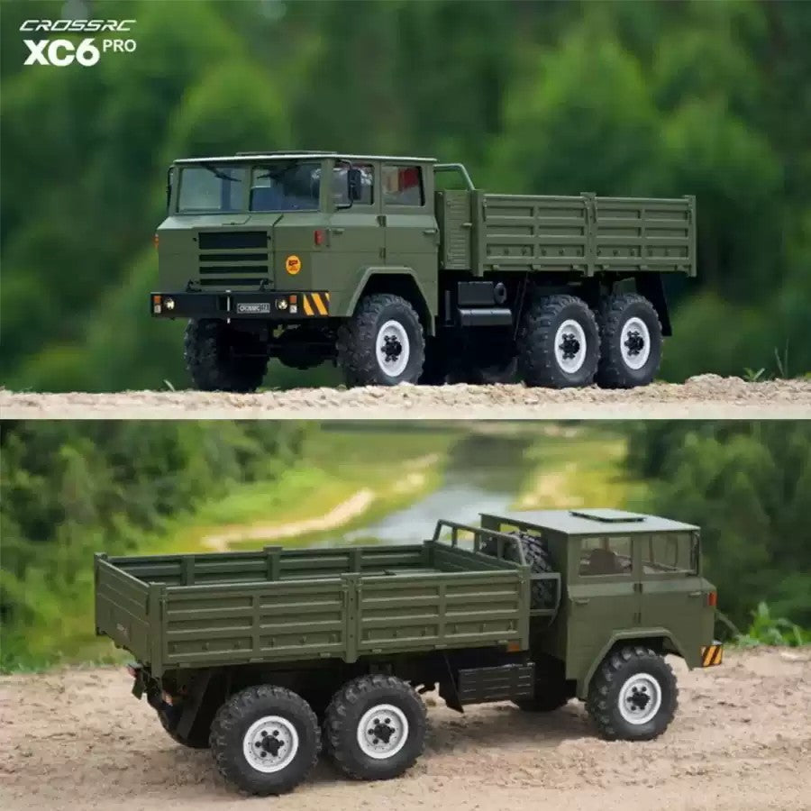 CROSSRC XC6 Pro 1/12 Scale 6WD RC Military Truck Dual Speed Off-Road Crawler RTR - rc car,rc truck | FUNYAT