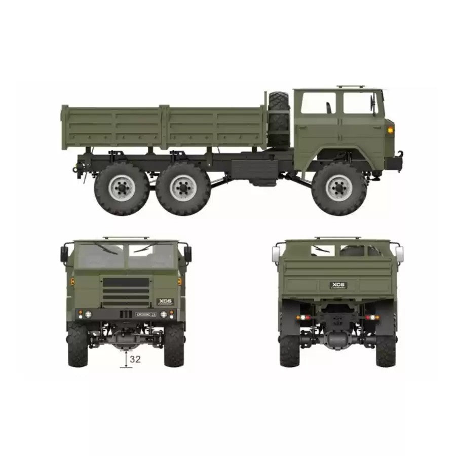 CROSSRC XC6 Pro 1/12 Scale 6WD RC Military Truck Dual Speed Off-Road Crawler RTR - rc car,rc truck | FUNYAT