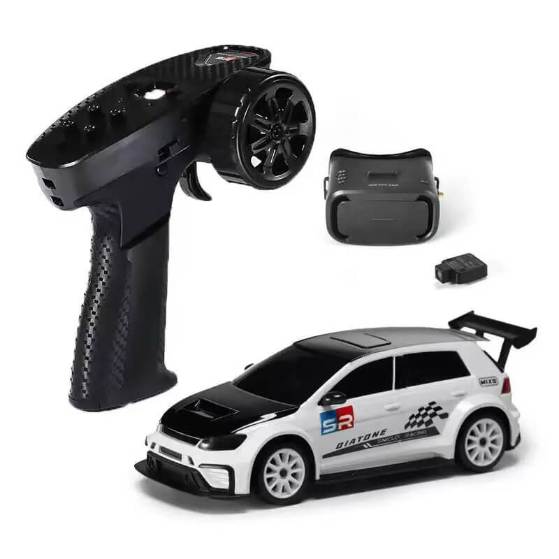 SNICLO MG051 1/43 Mini 4WD RC Drift Car with Fully Proportional Throttle & Steering, Up to 19 km/h, AX8 2.4GHz Controller, RTR & FPV Set Options White FPV Set - rc car,rc truck | FUNYAT