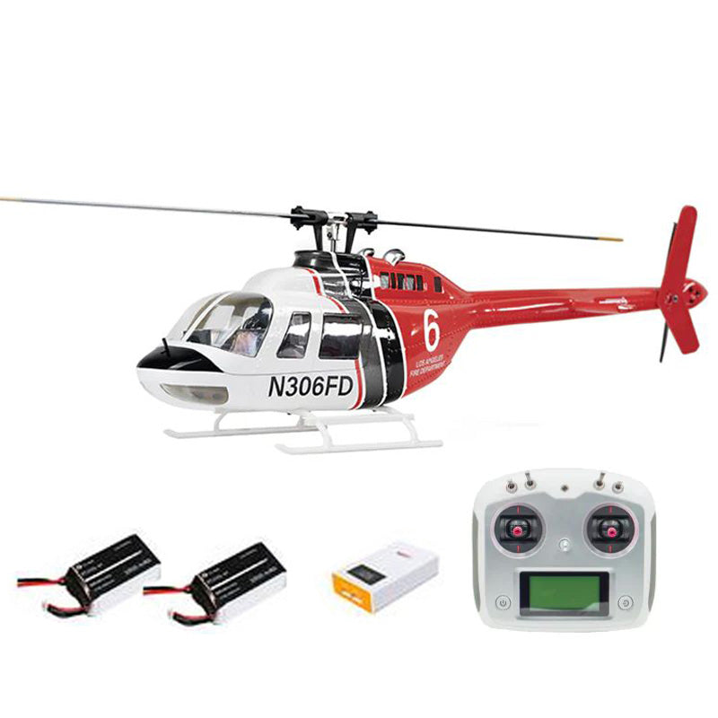 FLY WING Bell 206 V3 RC helicopter with upgraded ACE flight control system for stable flight
