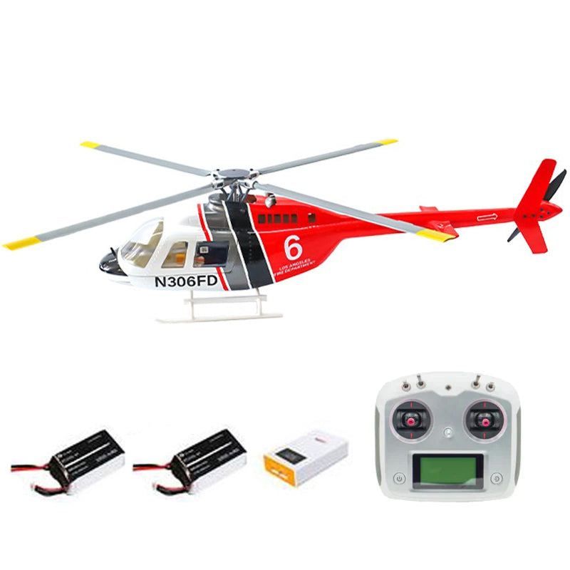 FLY WING Bell 206 V3 RTF RC helicopter package ready to fly with transmitter and electronics