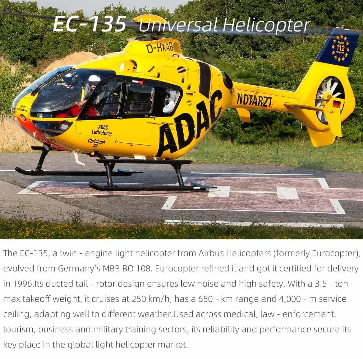 FLYWING EC135 470 Scale RC Helicopter 6CH GPS H1 Flight Controller