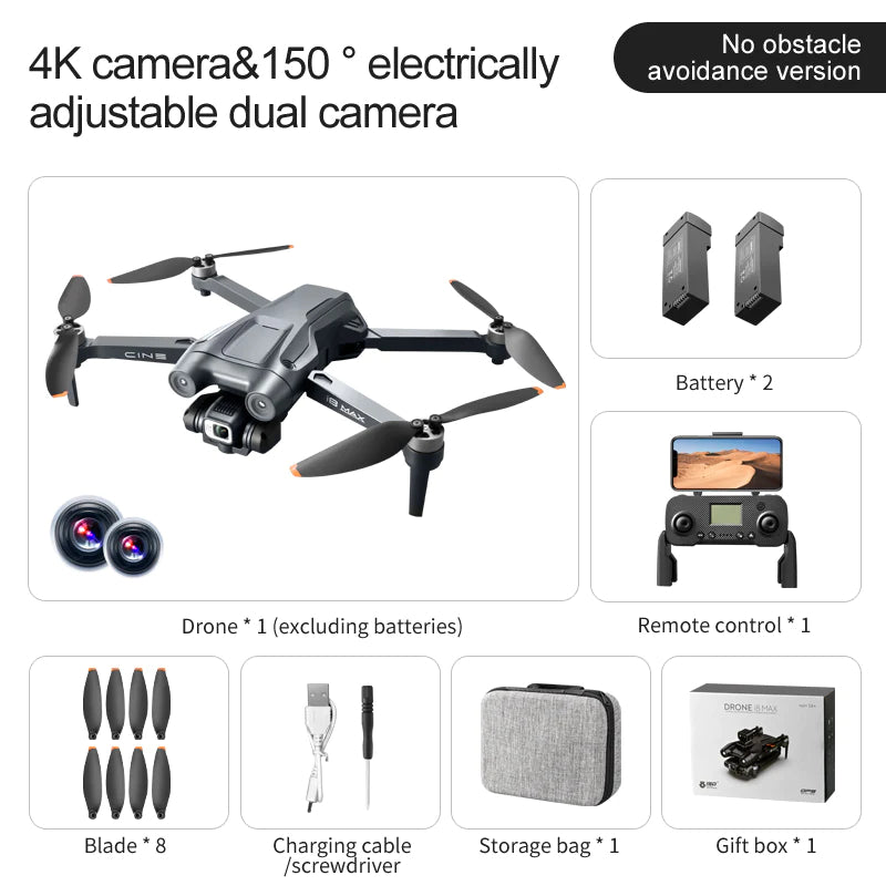 i8 MAX RC Drone Large Size Brushless 4K Camera WIFI 360 Degree Laser Obstacle Avoidance Quadcopter