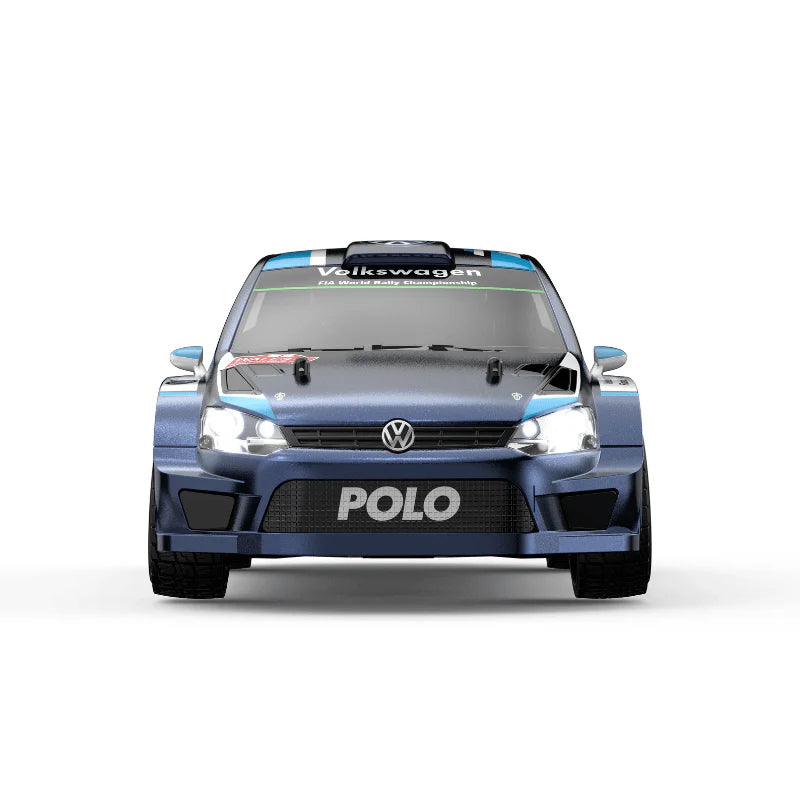 Top view of MJX Hyper Go 7304 Volkswagen Polo R WRC RC Rally Car