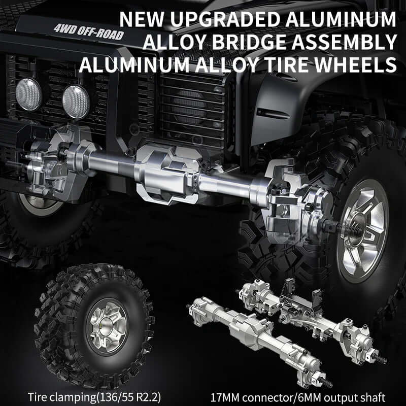 MJX Hyper Go H8H+ V2 1/8 RC Crawler 4WD Brushless Front Rear Diff 