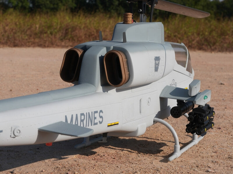 Tail boom view of ROBAN AH-1 Cobra 470 RC helicopter