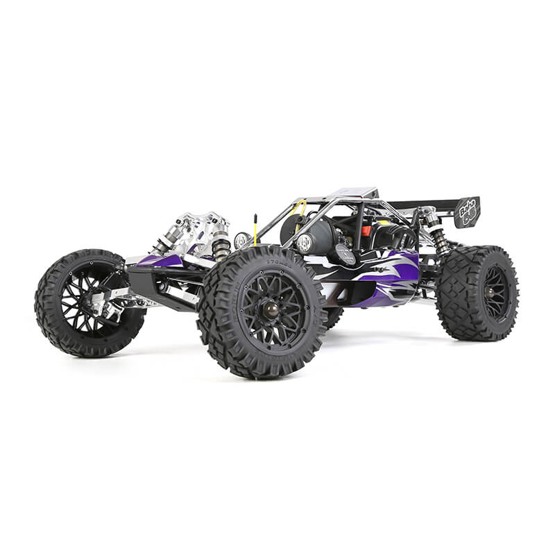 Close detail view of ROFUN BAHA 5B gas-powered buggy