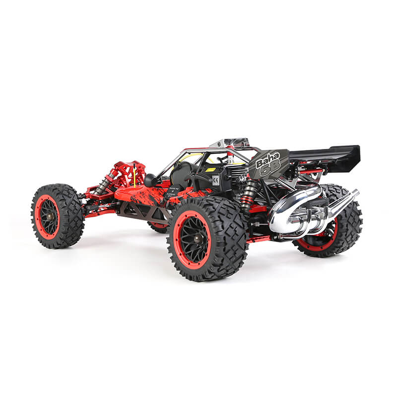 ROFUN BAHA 5B 36CC RC buggy on dirt racing track