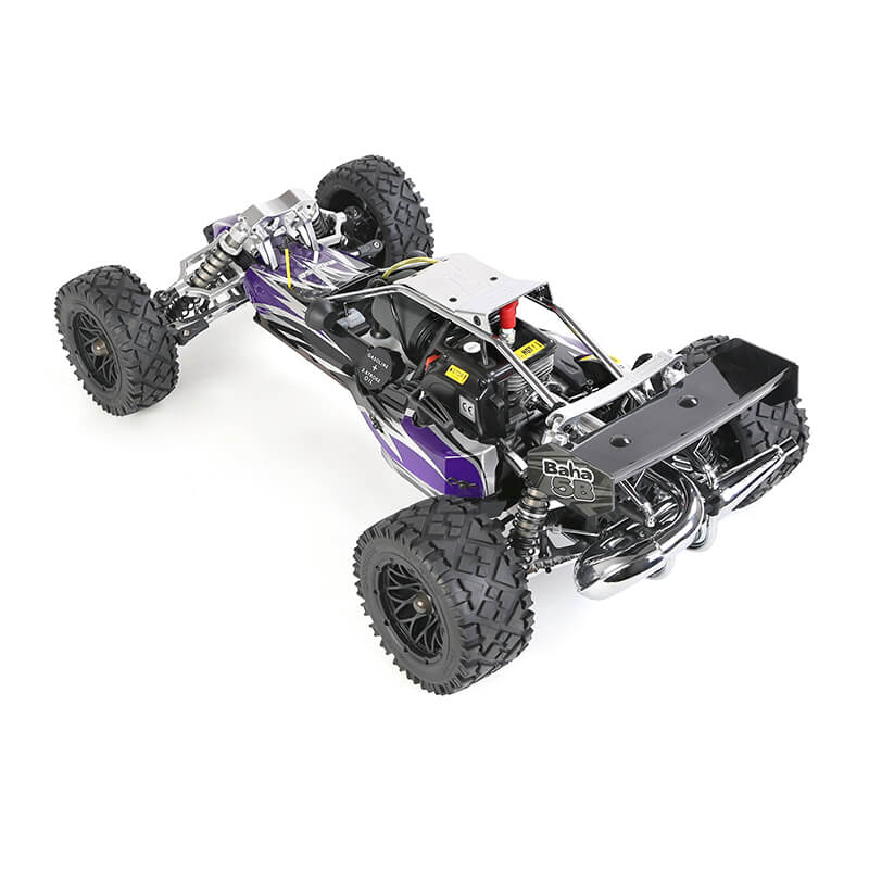 Under chassis view of ROFUN BAHA 5B off-road buggy