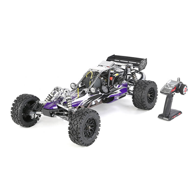 ROFUN BAHA 5B racing buggy drifting on dirt track