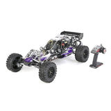 ROFUN BAHA 5B racing buggy drifting on dirt track