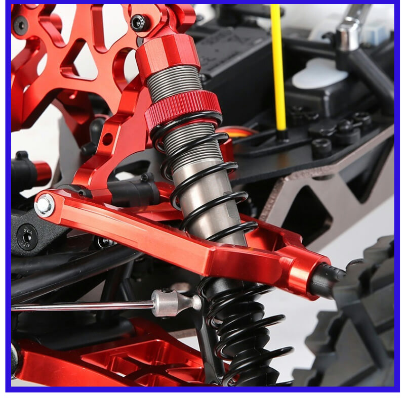 Rear axle close-up of ROFUN BAHA 5B gas RC buggy