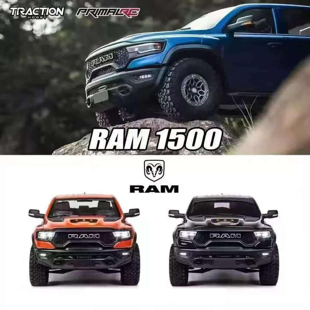 Full RTR package of TRACTION HOBBY Dodge RAM 1500 RC truck with controller