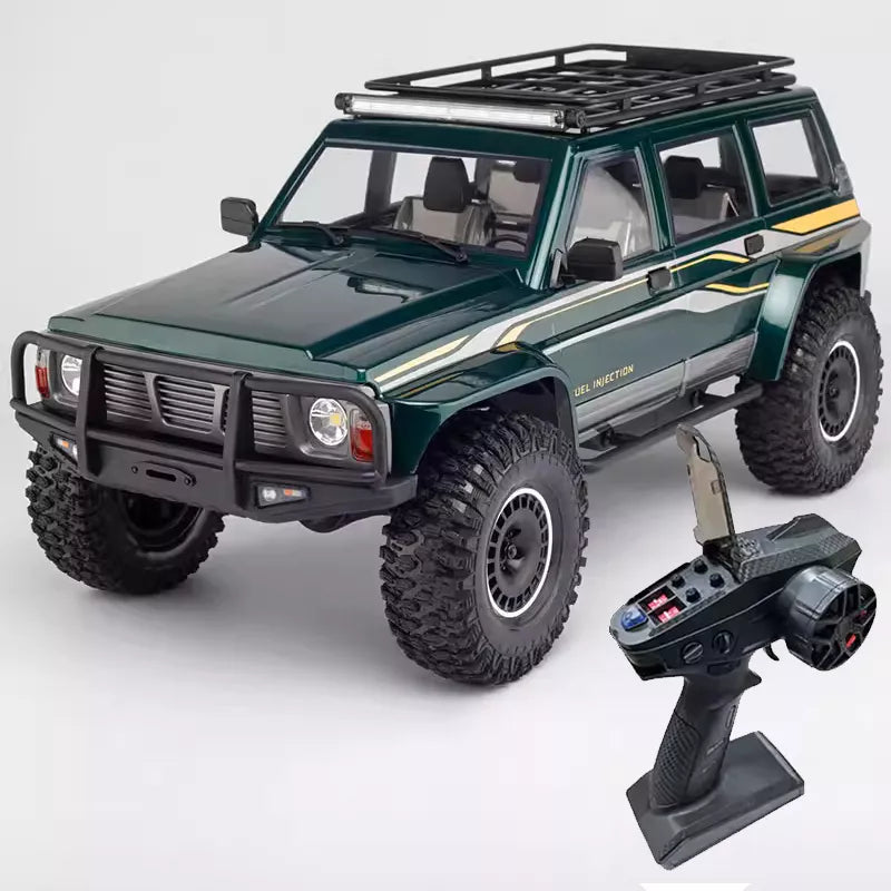 YIKONG YK4107 PRO Brushless 1/10 4WD RC Car Rock Crawler Two Speed Differential Lock LCG Chassis Tank Turn LED Lights Off-Road Climbing Truck Green Brushless - rc car,rc truck | FUNYAT