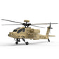 Rear view of YUXIANG F11H Apache RC helicopter with LED tail light
