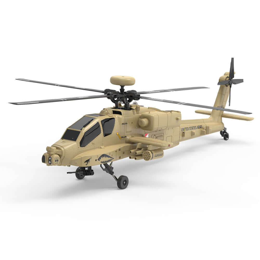 Side view of YUXIANG F11H Apache brushless RC helicopter