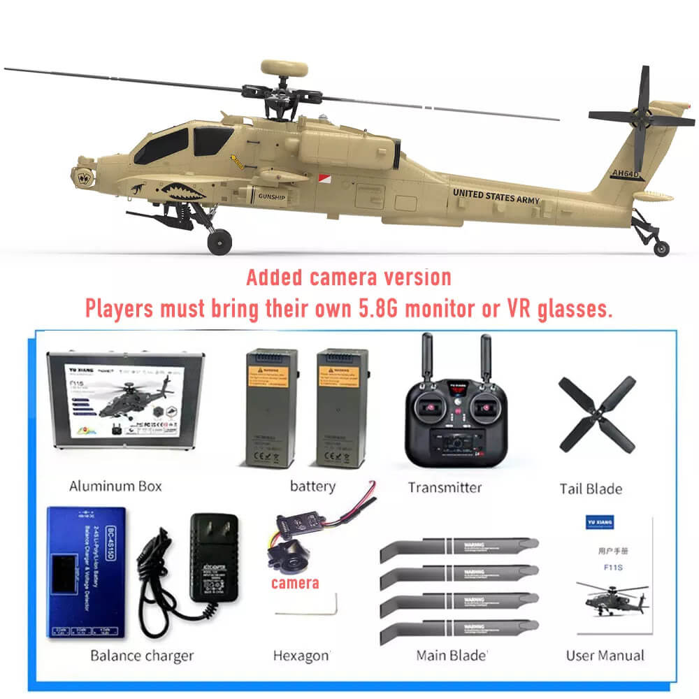 High-speed forward flight of YUXIANG F11H Apache helicopter