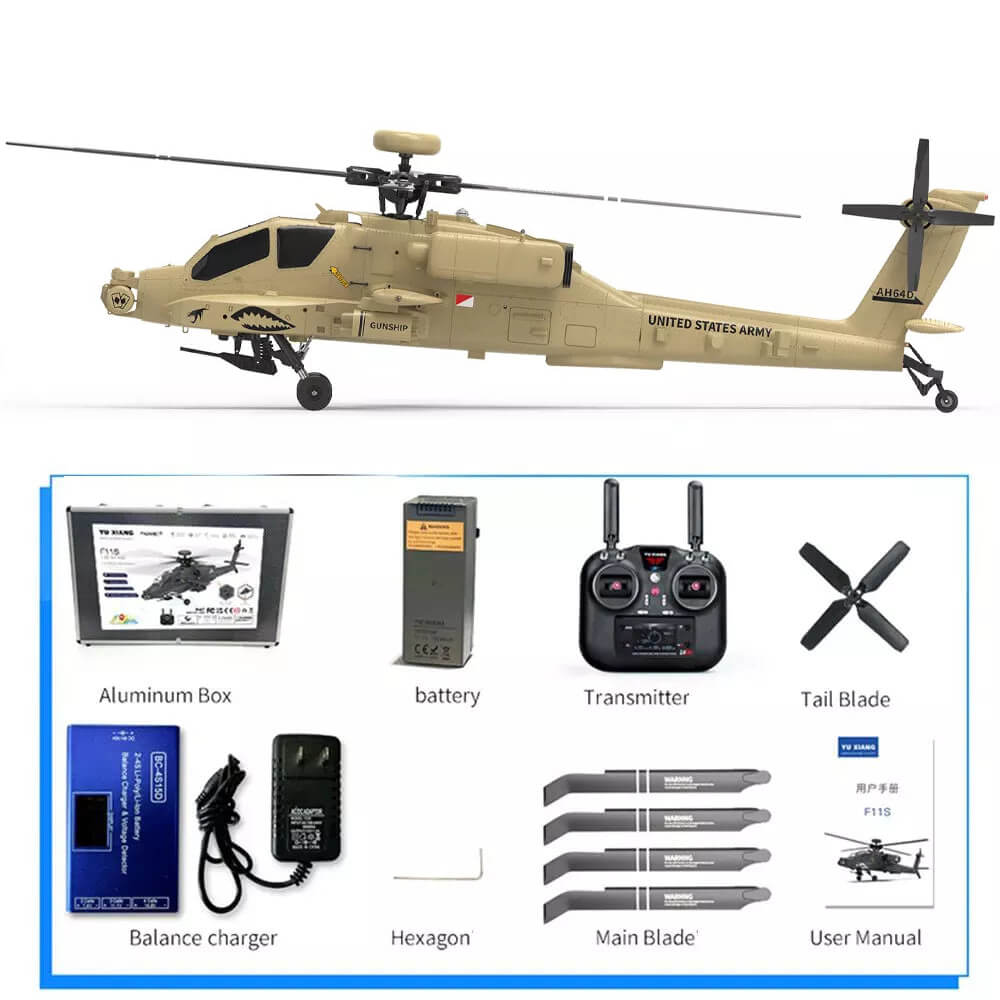 Reinforced landing gear design for YUXIANG F11H Apache