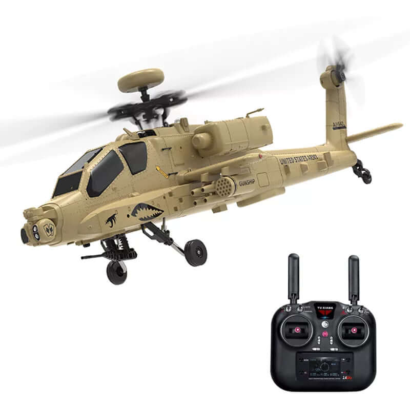YUXIANG F11H Apache RC Helicopter front view with GPS system